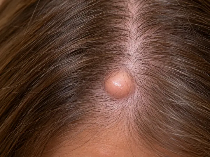 Pilar cyst on the scalp