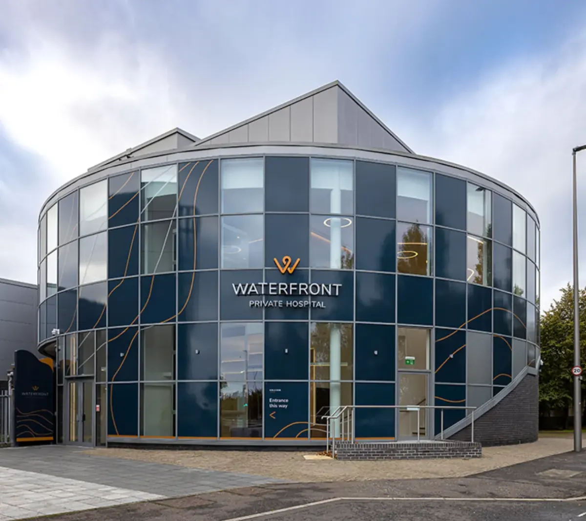 Exterior of the Waterfront Private Hospital, Edinburgh — home of Skin Surgeons Edinburgh